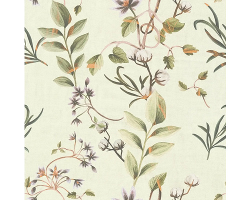 Tapete mit Blumen- und Pflanzenmuster