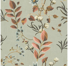 Tapete mit Pflanzen- und Blütenmuster