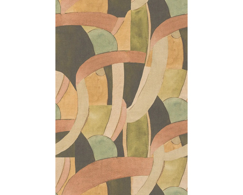 Abstraktes Wandtapetenmuster mit überlappenden geometrischen Formen