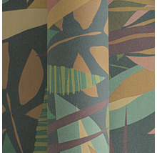 Nahaufnahme einer Tapete mit abstraktem Blattmuster