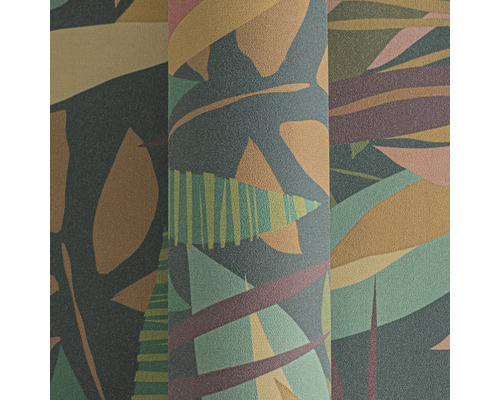 Nahaufnahme einer Tapete mit abstraktem Blattmuster