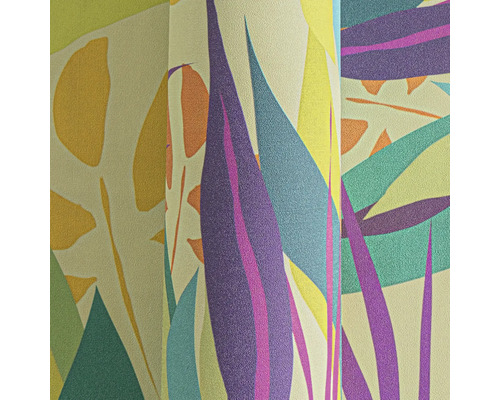 Nahaufnahme einer gemusterten Tapete mit Pflanzenmotiven