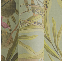 Tapetenrolle mit Blättern und Flamingos