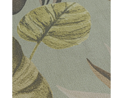 Nahaufnahme einer Tapete mit Blattmuster