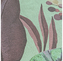 Nahaufnahme einer gemusterten Tapete mit Pflanzenmotiven