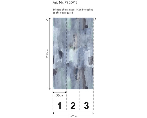 Abmessungen einer Vliestapete mit abstraktem Muster