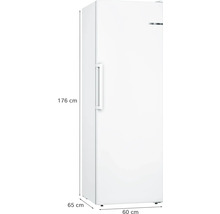 Freistehender Gefrierschrank mit einer Höhe von 176 cm