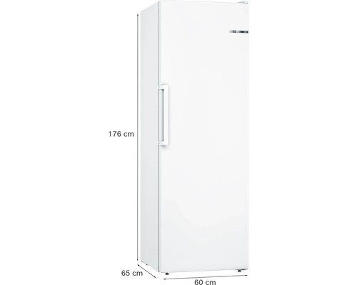 Freistehender Gefrierschrank mit einer Höhe von 176 cm