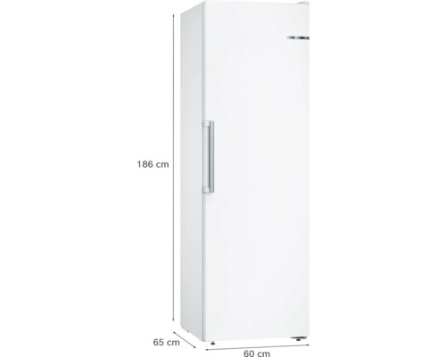 Freistehender Kühlschrank mit den Maßen 186 x 65 x 60 cm
