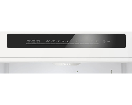 Bedienfeld eines Kühlschranks mit LED-Anzeige