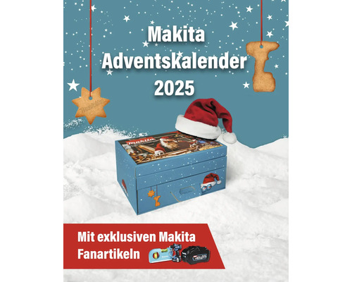 Makita Adventskalender 2025 mit exklusiven Makita Fanartikeln