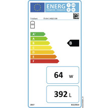 Vaillant Warmwasserspeicher Energielabel mit Energieeffizienzklasse B, 392 Liter Fassungsvermögen und 64 Watt Leistungsaufnahme