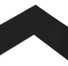 Detailansicht eines schwarzen Bilderrahmens