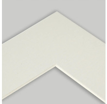 Detail eines weißen Bilderrahmenprofils