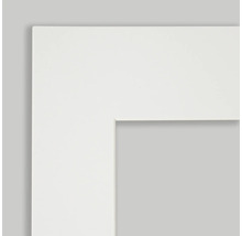 Ausschnitt eines weißen Bilderrahmens