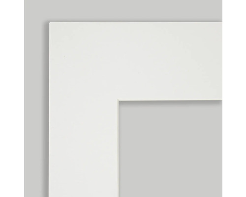 Ausschnitt eines weißen Bilderrahmens