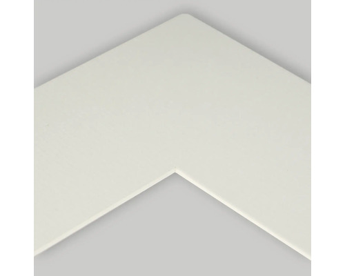 Detailansicht eines weißen Bilderrahmenprofils