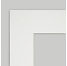 Detailansicht eines weißen Bilderrahmenprofils