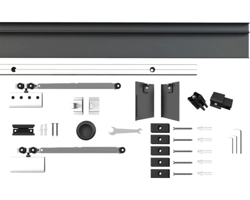 Kompletter Beschlagsatz für Schiebetüren