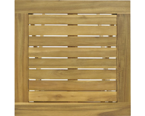 Detailansicht einer Tischplatte aus Holzlatten