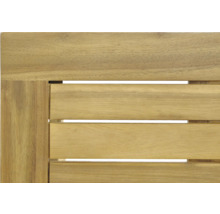 Detailansicht einer Holzgartenmöbelplatte