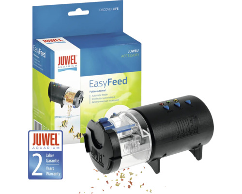 Juwel EasyFeed Futterautomat für Aquarien mit Juwel Logo und zwei Jahre Garantie