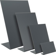 Tischkreidetafel L-Format schwarz DIN A8 7x7,5 cm 5 Stk.-thumb-2