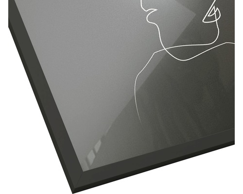 Gerahmtes Bild mit Strichzeichnung einer Frau