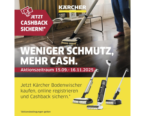 Kärcher Bodenwischer Aktion mit Cashback