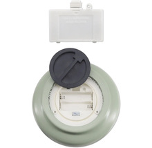 Batteriefach einer Leuchte mit offenem Deckel