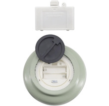 Batteriefach einer Lampe mit offenem Deckel