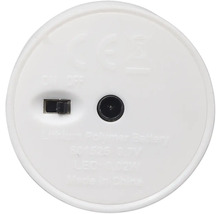 Unterseite einer LED Kerze mit An- und Ausschalter