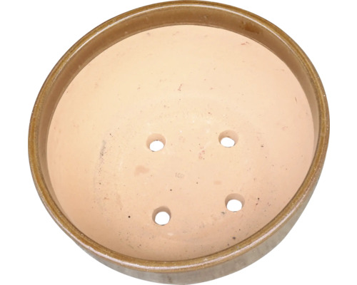 Runde Pflanzschale aus Terrakotta mit Entwässerungslöchern