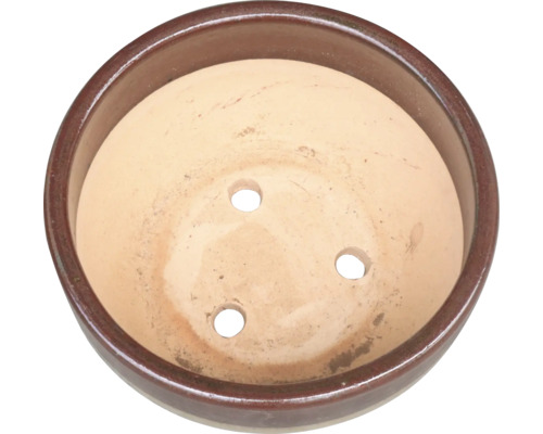 Runde Pflanzschale aus Terrakotta mit Drainagelöchern