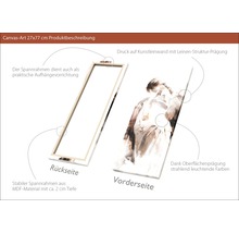 Canvasbild 27x77 Zentimeter mit Leinwandstruktur und MDF-Rahmen