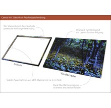 Leinwandbild mit Waldmotiv und MDF Rahmen, 116x84 Zentimeter