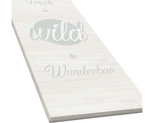 Dekorplatte mit dem Aufdruck Frech, Wild und Wunderbar
