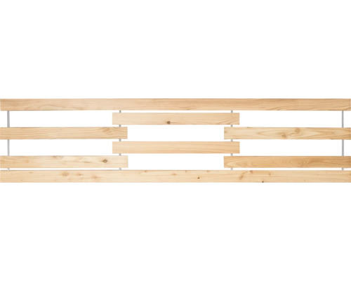 Holz-Sichtschutzzaun mit Querlatten