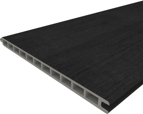 Dunkle Kunststoff Nut- und Federverkleidung