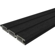 Dunkles Fassadenprofil aus Kunststoff