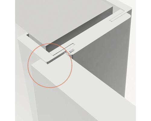 Detailansicht einer Eckverbindung eines Möbelstücks