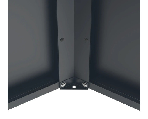 Detailansicht einer Eckverbindung mit Schrauben