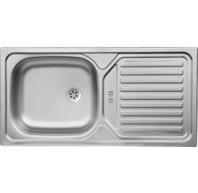 Spüle aus Edelstahl mit Abtropffläche