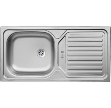 Spülbecken aus Edelstahl mit Abtropffläche