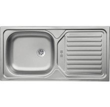 Spüle aus Edelstahl mit Abtropffläche