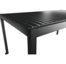 Detailansicht einer Aluminium Pergola mit Lamellendach