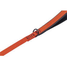 Orangefarbene Zuggurt mit Metallring für Hunde