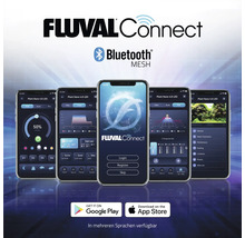 Fluval Connect App auf mehreren Smartphones dargestellt