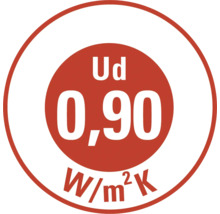 U-Wert Symbol 0,90 W/m²K