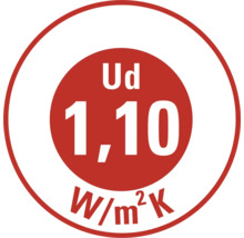 U-Wert 1,10 W/m²K